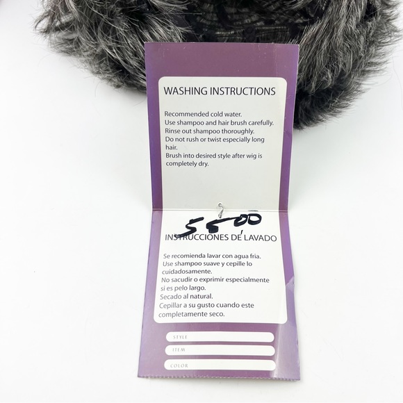 NWT Try Now Wig Dark Gray Short Hair Style Synthetic Bangs - Picture 9 of 9